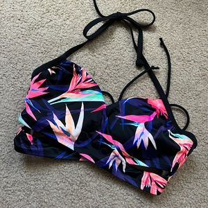 VS PINK multicolor crossover swim top